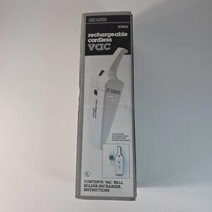 Vintage Sears Rechargeable Cordless Vac, New In Box Sealed
